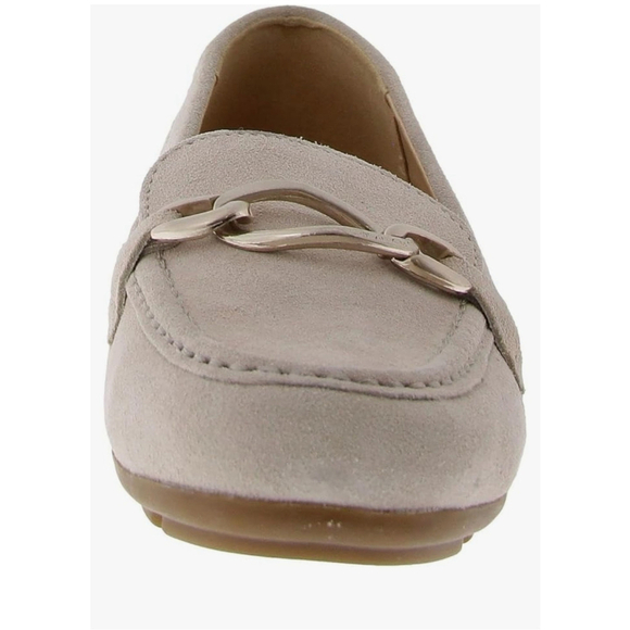 Calvin Klein Women Suede Leather Loafers SZ 10 M Light Natural - Taupe - Picture 3 of 10